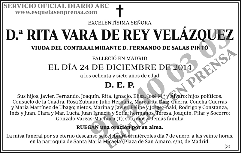 Rita Vara de Rey Velázquez